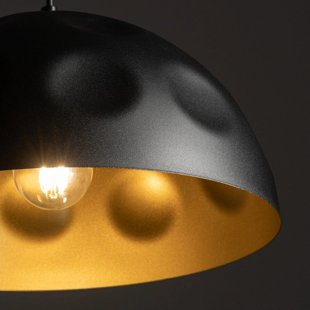 Lampada a sospensione nera/oro Nowodvorski Hemisphere 33cm