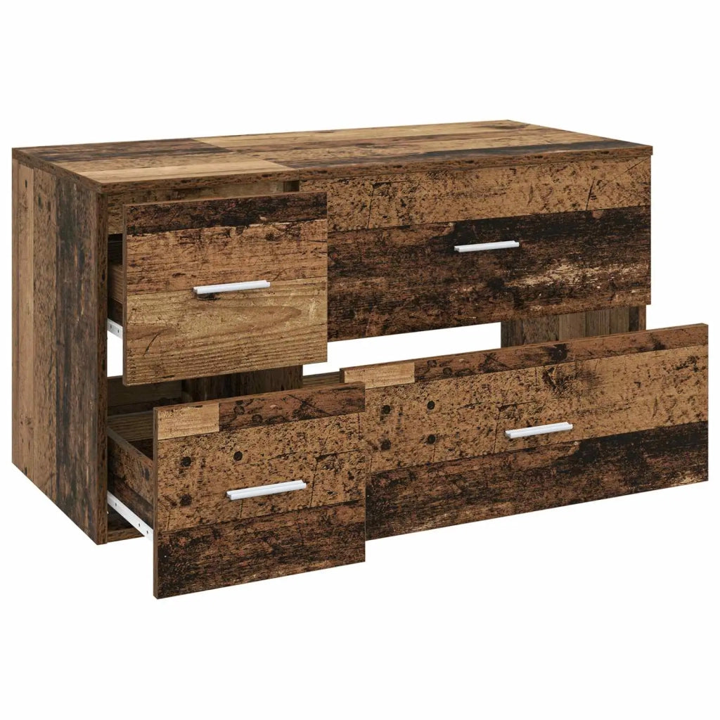 Set di mobili per il bagno 2 pz Legno antico 3404022