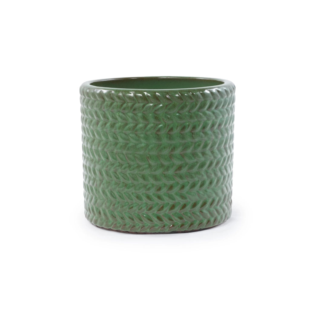 VASO da fiori 37 cm in ceramica verde oliva