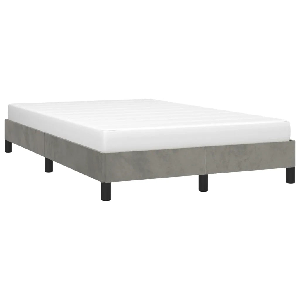 Giroletto senza Materasso Grigio Chiaro 120x190 cm Velluto
