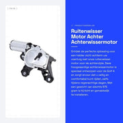Motor per lavatrice parabrezza posteriore - 1J6955711B - 1 pezzo - Alta qualità