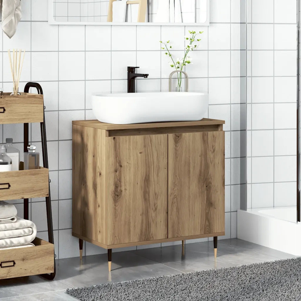Mobile da Bagno Rovere Artigianale 58x33x60 cm in Truciolato
