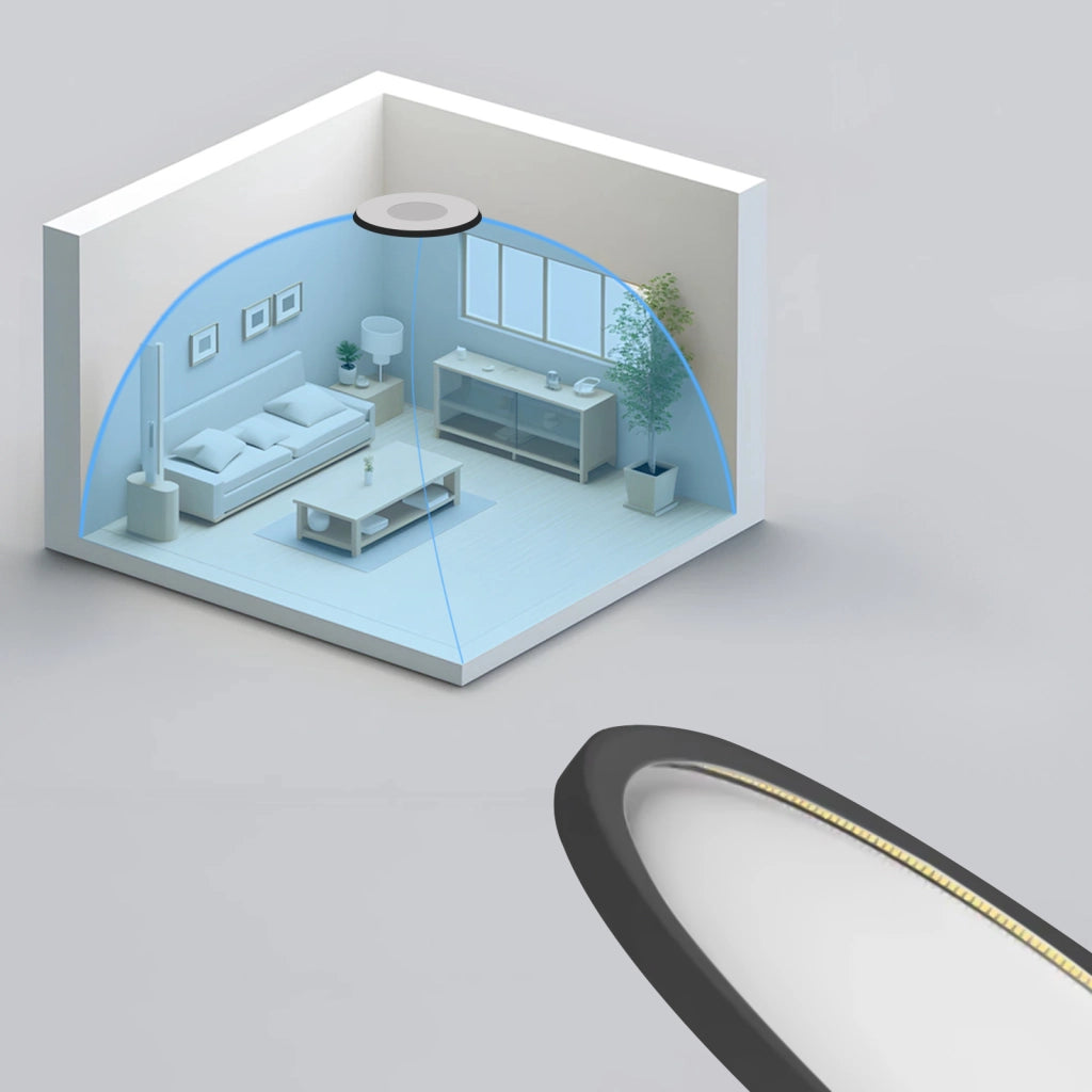 ZMH Lampada da soffitto plafoniera LED minimalista nera 18 cm per cucina