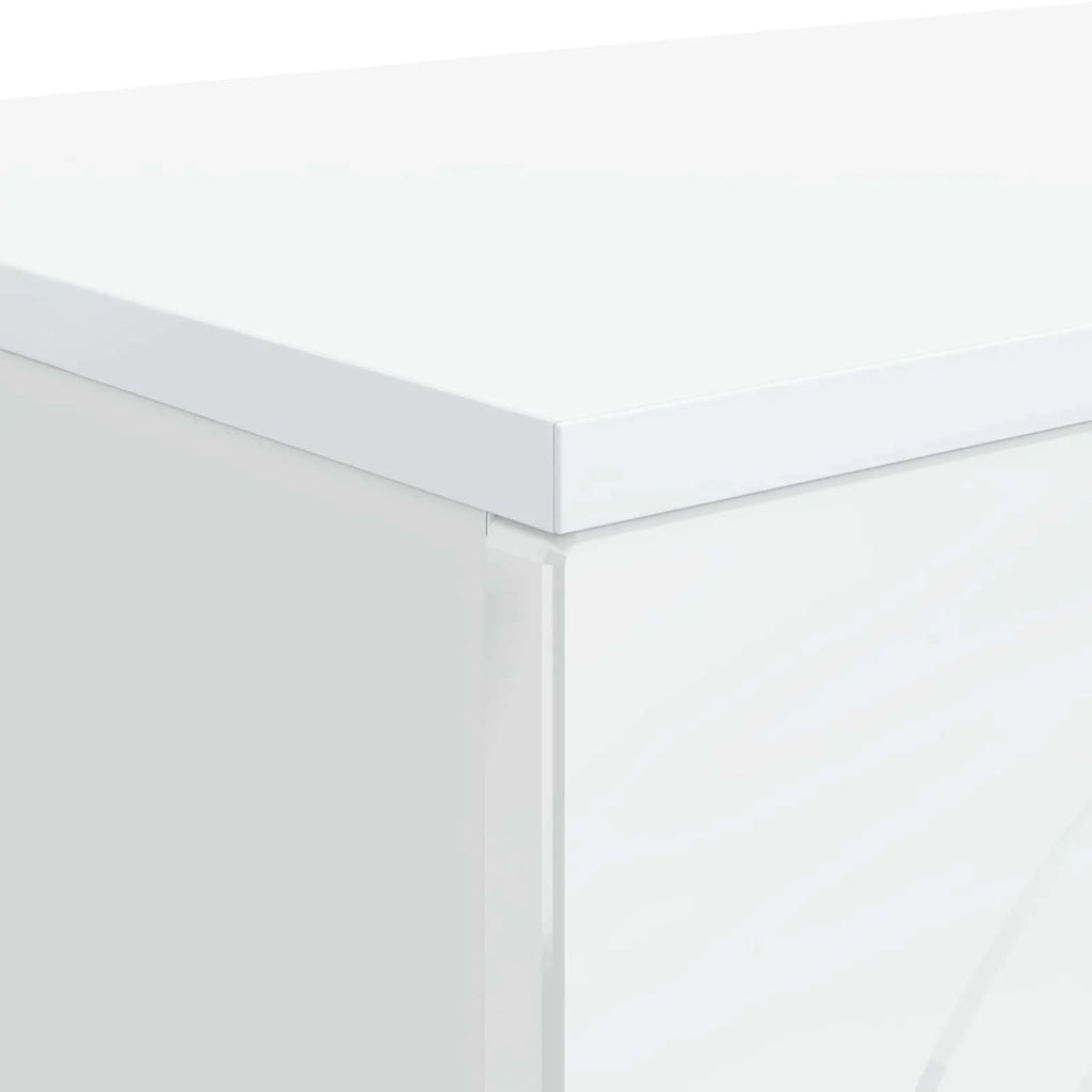 Tavolino da salotto Bianco Lucido 102 x 35 x 75 cm 899931