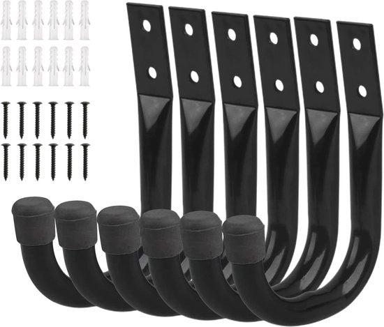 Hanger da Garage per Attrezzi - Set da 6 Hanger per Bicicletta, Scala e Organizzazione