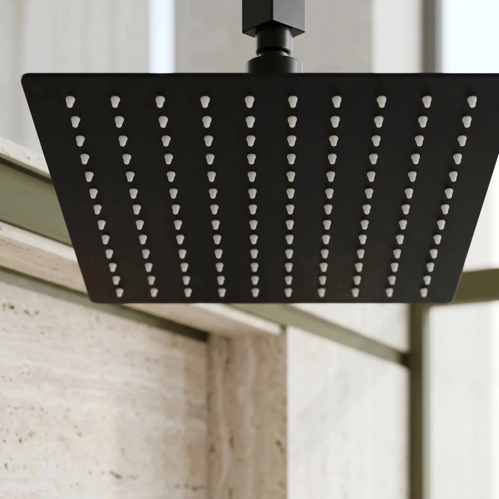 Soffione Doccia Quadrato Rea Js-p015b 30cm Black