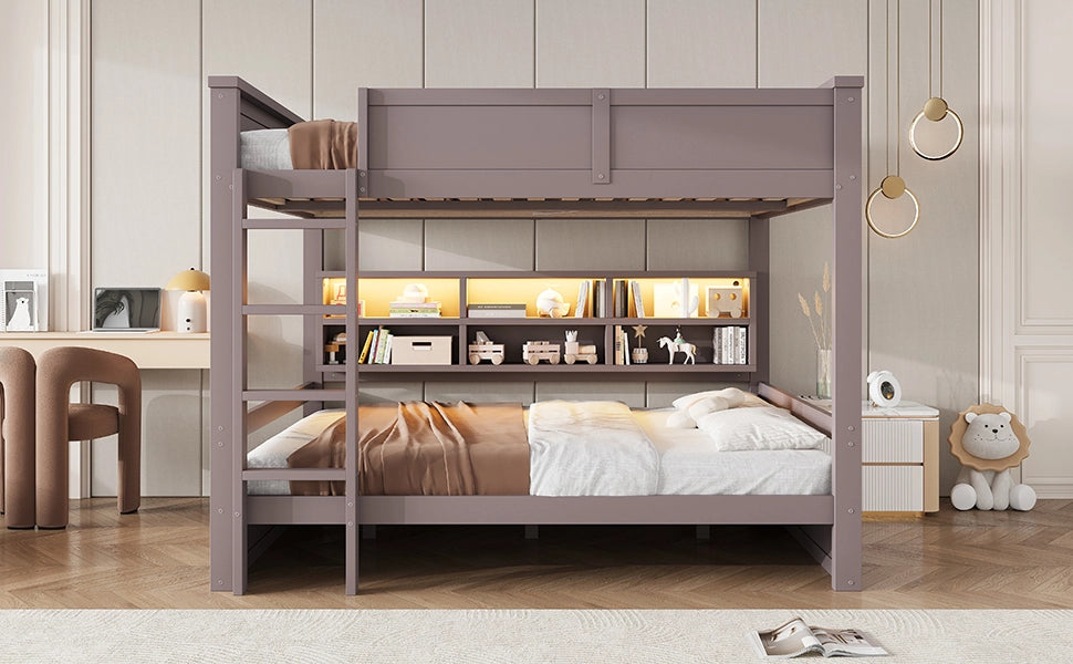 LETTO A CASTELLO 160x200 cm marrone con 6 vani contenitore