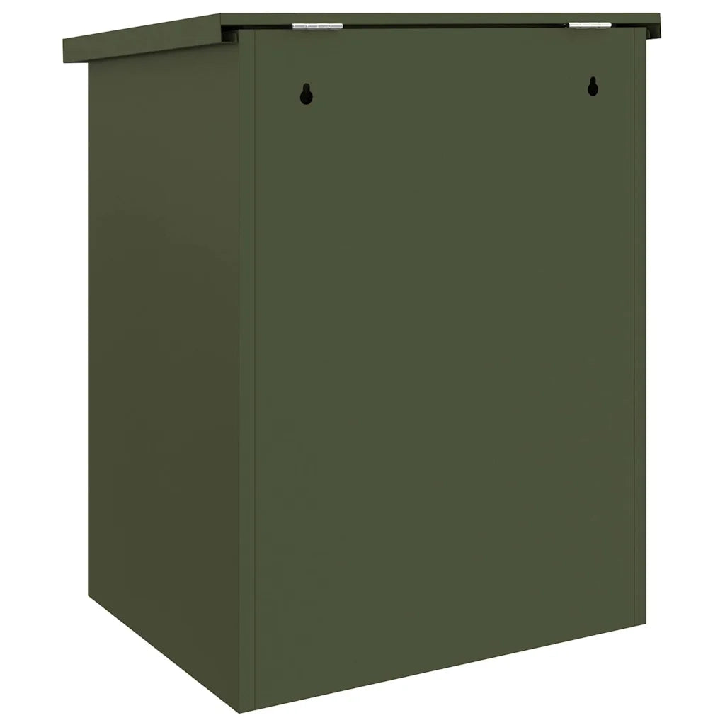 vidaXL Cassetta per pacchi Oliver verde 44 x 35 x 59 cm Acciaio