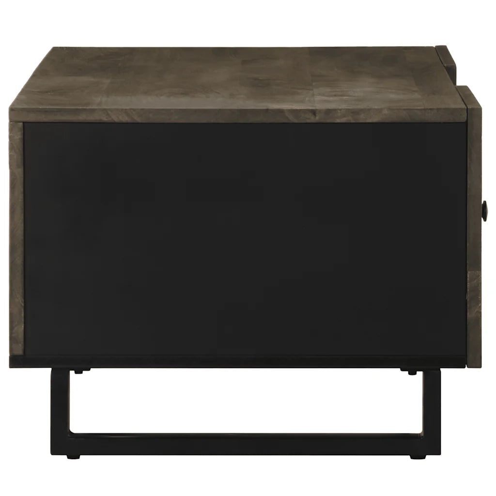 Tavolino da Salotto Nero 100x54x40cm in Legno Massello di Mango 4017696