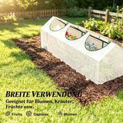 Serra a tunnel compatta con finestra avvolgibile per piante e ortaggi in plastica e acciaio bianco 180 × 60 × 60 cm