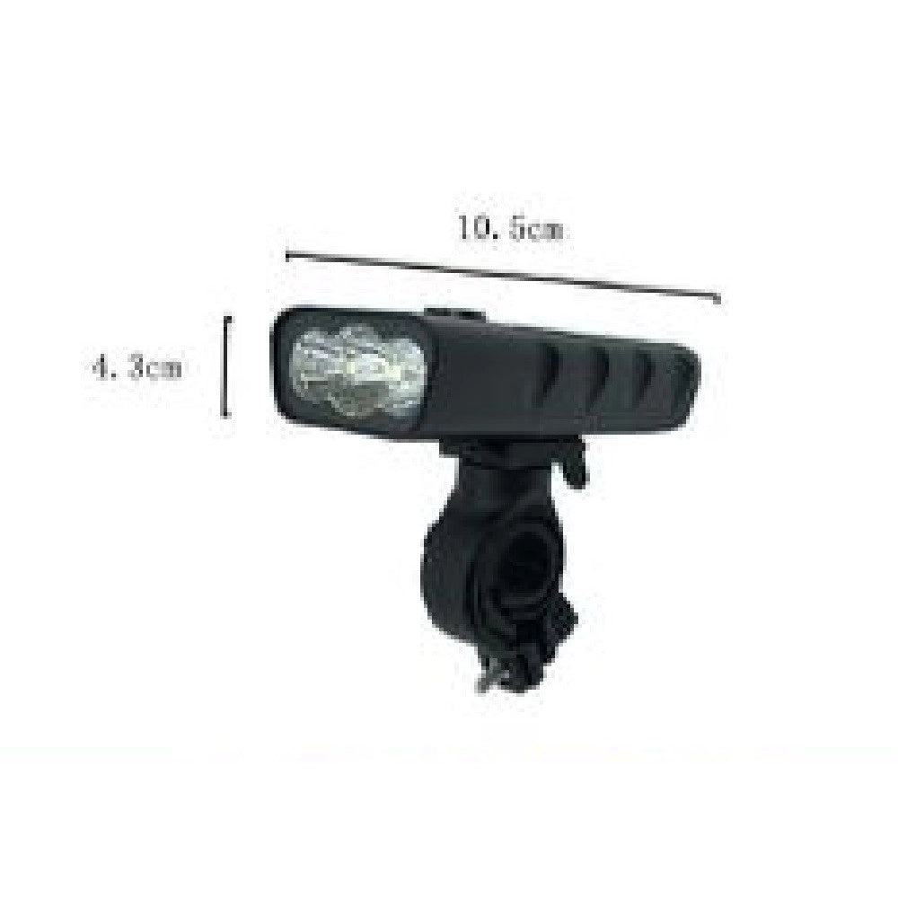 Trade Shop - Torcia Luce Led Faro Fanale Per Bici Bicicletta Ipx6 Ricarica Micro Usb T-9287 -