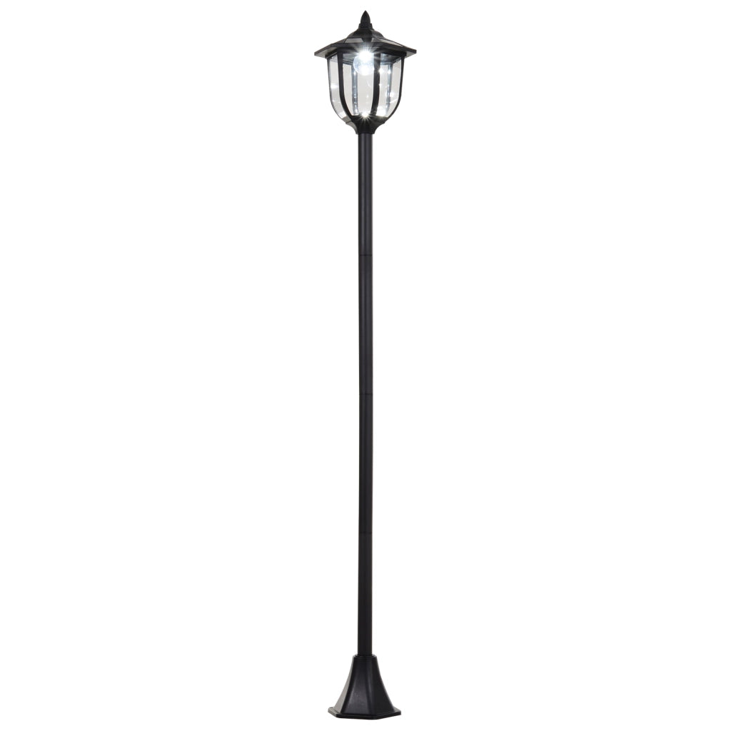 Lampada da Giardino Solare LED ¨C Zephmum ¨C 26x26x177 cm Nero