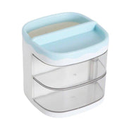 Trade Shop - Organizer Azzurro Con Cassetti Organizzatore Scrivania Penne Trucco Cancelleria -