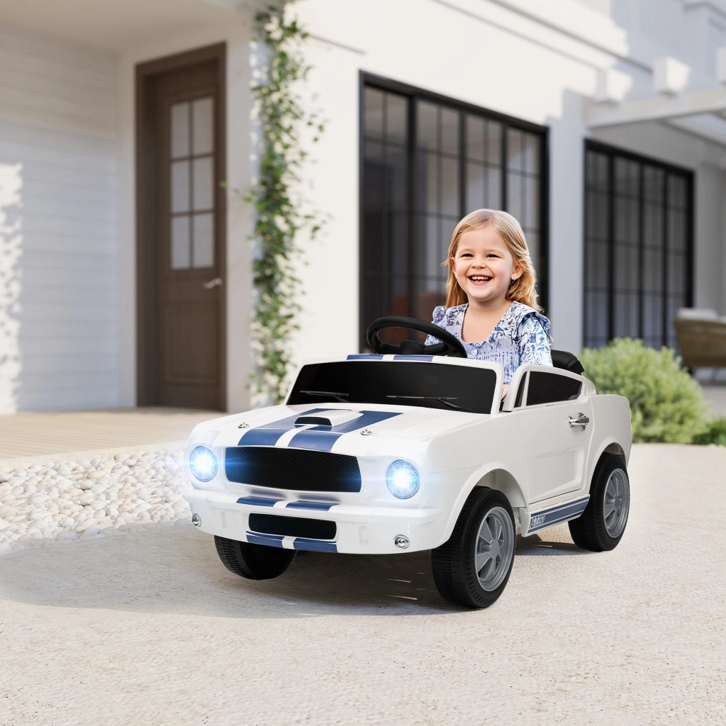 Auto elettrica per bambini 12V ¨C zephmum ¨C Bianco con telecomando 2.4GHz