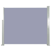 Tenda da sole laterale retrattile/schermo privacy per patio giardino terrazza balcone 120 x 300 cm grigio 02_0007083