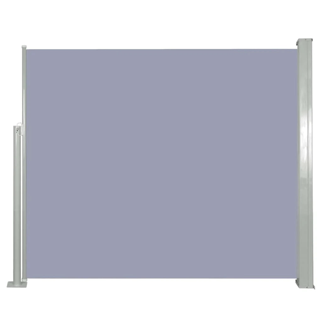 Tenda da sole laterale retrattile/schermo privacy per patio giardino terrazza balcone 120 x 300 cm grigio 02_0007083
