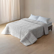 Trapunta Invernale Matrimoniale Lavorazione Jacquard Elegante Morbida Calda Prodotto Italiano 460 Grammi Piumone Due Piazze Inverno Piumino Disegno Floreale Fiori  Grigio