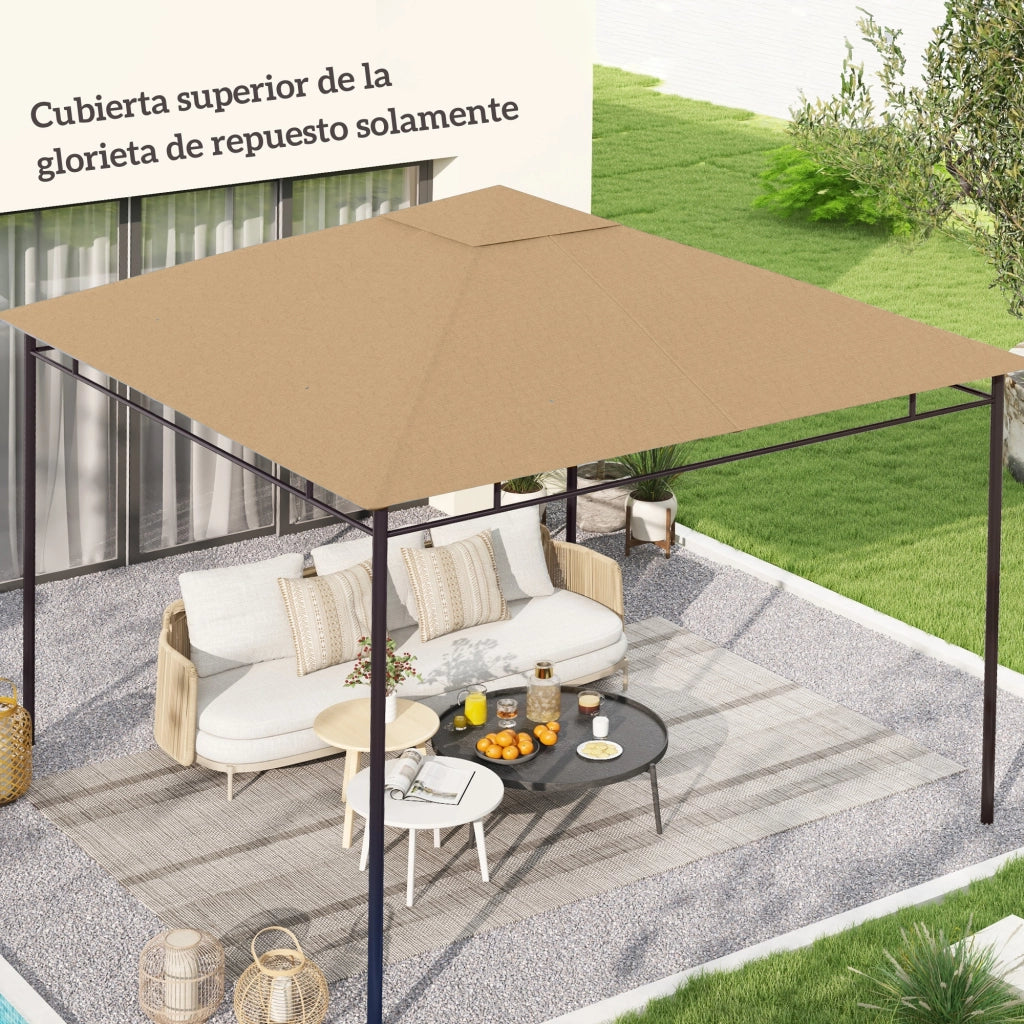 Copertura per gazebo 300x300 cm ¨C Minimal ¨C beige con fori di drenaggio