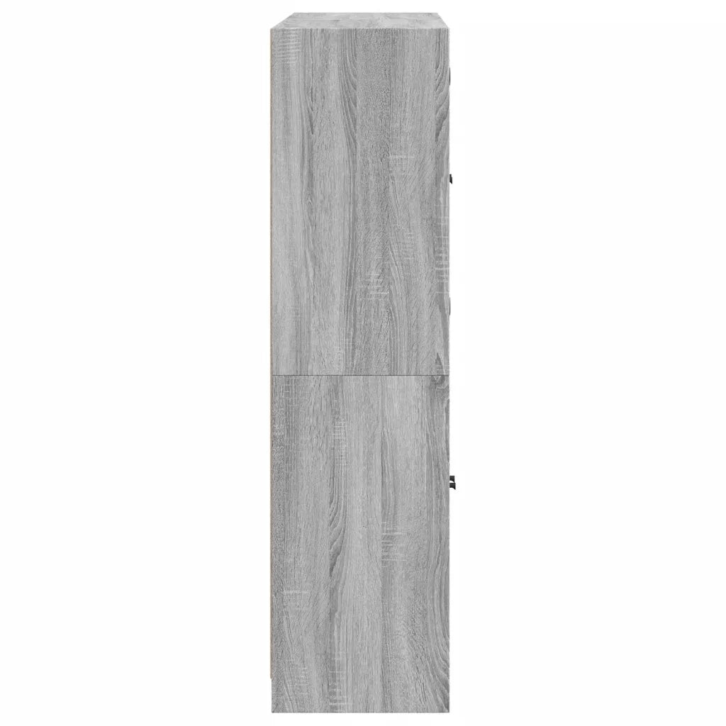 Libreria Ante Grigio Sonoma 136x37x142 cm in Legno Multistrato 3206529