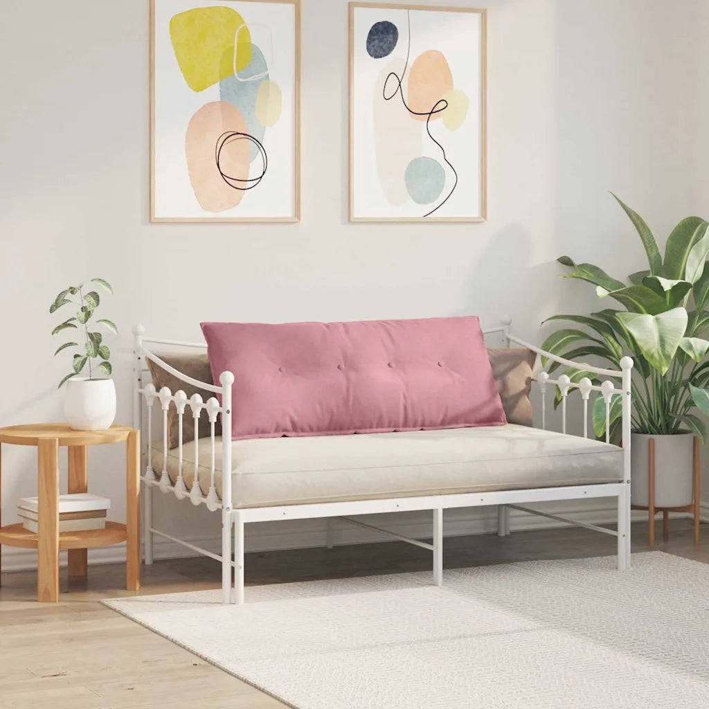 Cuscino per Schiena Rosa 120 x 50 cm Tessuto in Cords