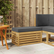 Sedia da giardino-Panca da esterno con cuscino Bianco 854079