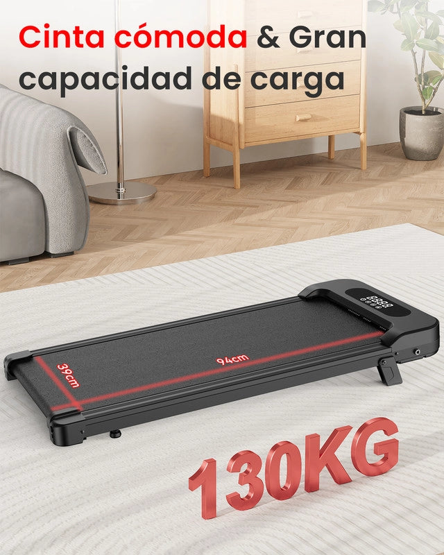 Tapis roulant inclinato  con triplo sistema di ammortizzazione e motore silenzioso da 2,5 CV, portata massima 130 kg, velocità 1-8 km/h