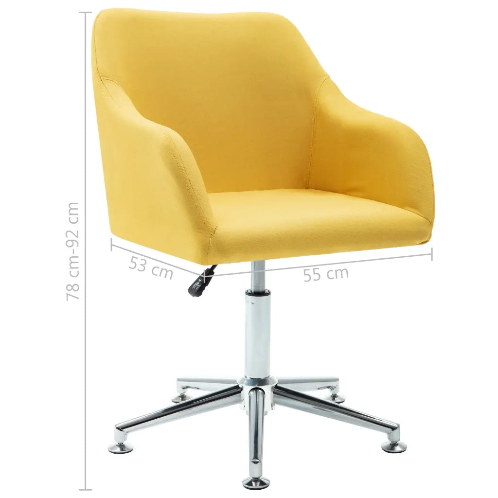 Sedia da Ufficio Girevole Gialla in Tessuto cod mxl 9210
