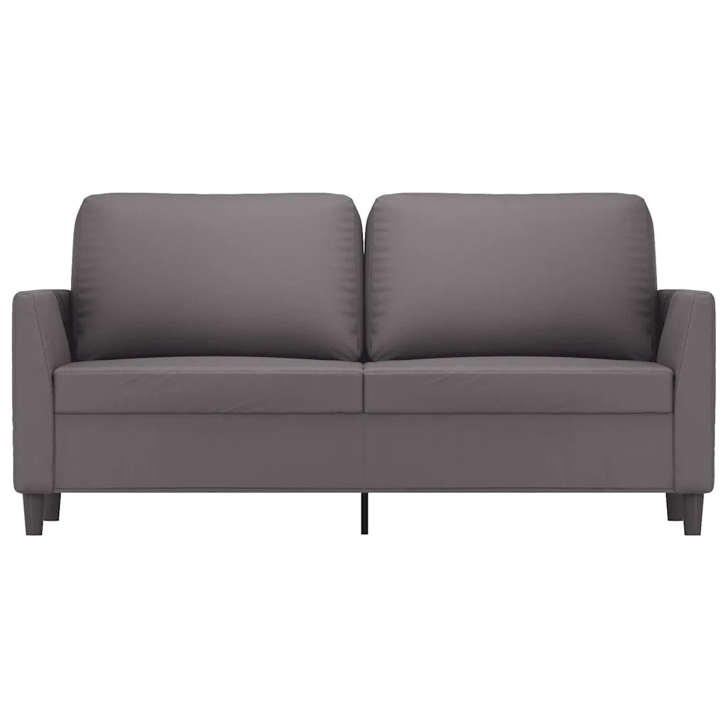 Divano a 2 Posti Grigio 140 cm in Similpelle 359335