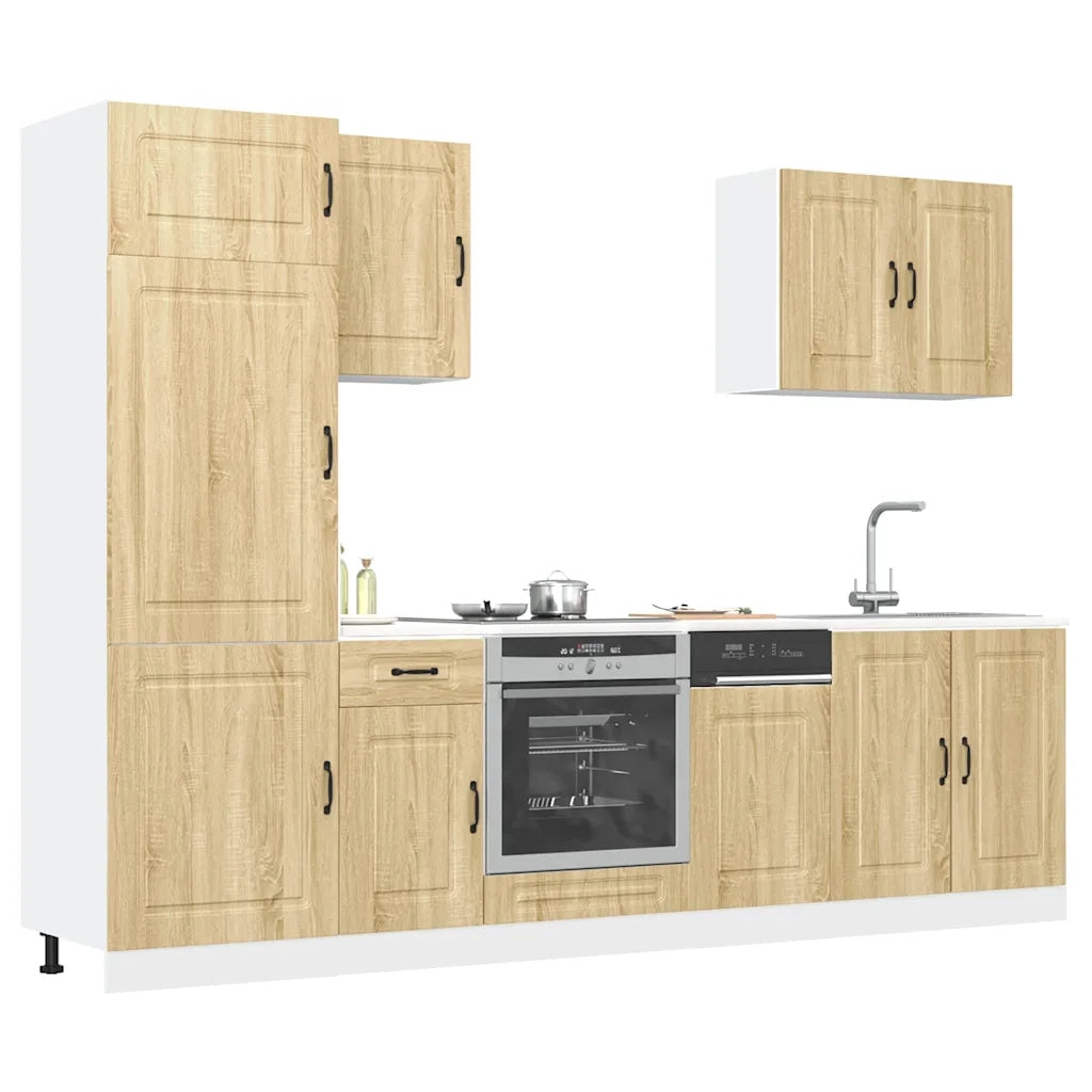 vidaXL Set Mobili da Cucina 7 pz Kalmar Rovere Sonoma in Truciolato