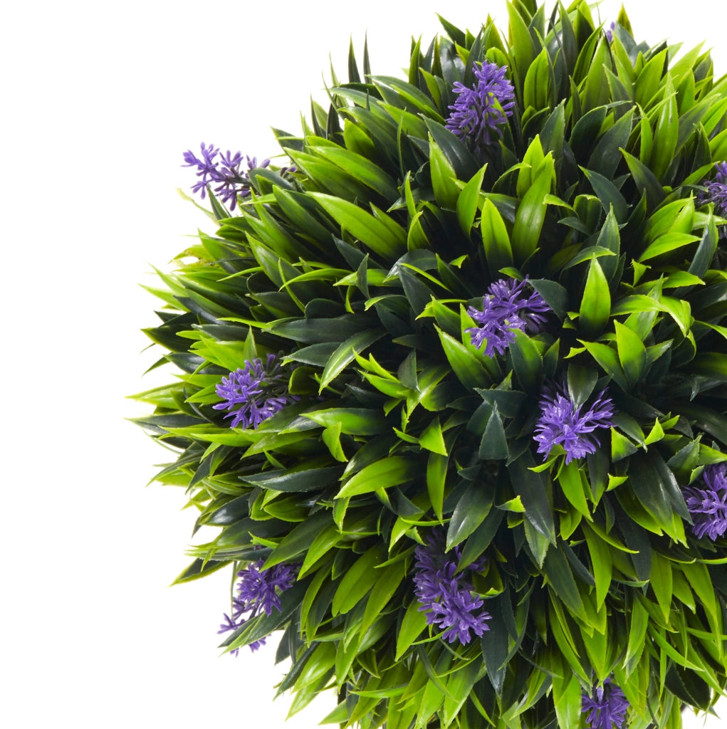 Set 2 Piante Finte di Lavanda 60 cm con Vaso e Muschio Artificiale per Interni ed Esterni