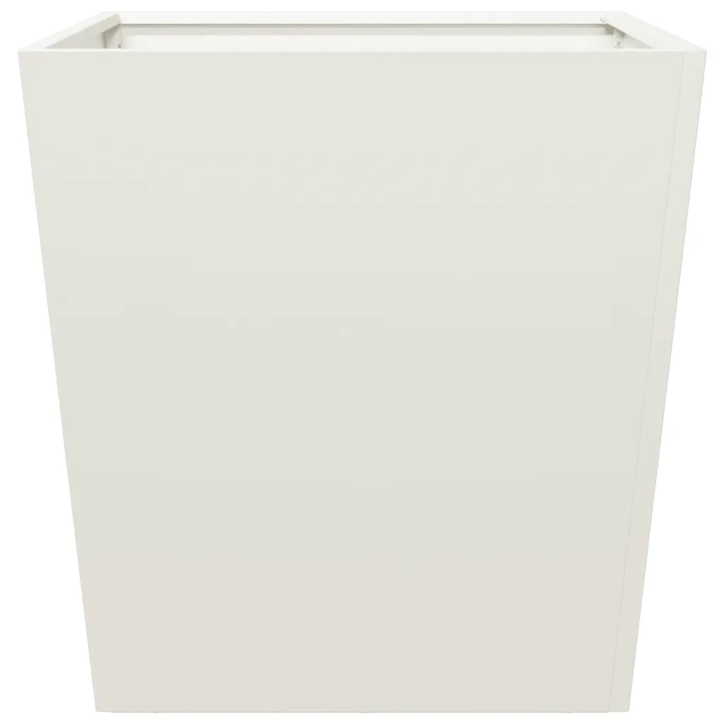 Fioriera | Cassetta per fiori | Vaso da Giardino Bianca 40x40x40 cm in Acciaio