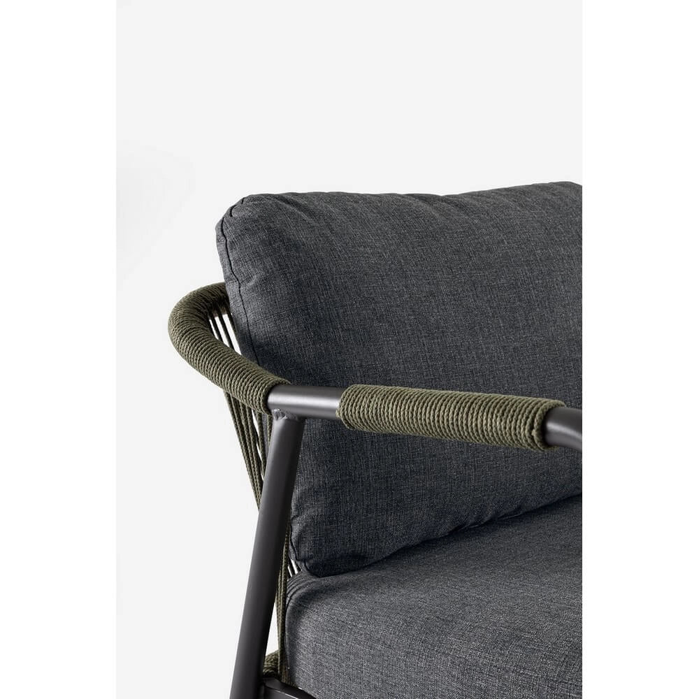 Set da 4 Salotto da Esterno in Alluminio con Cuscini e Corda - VERALIS
