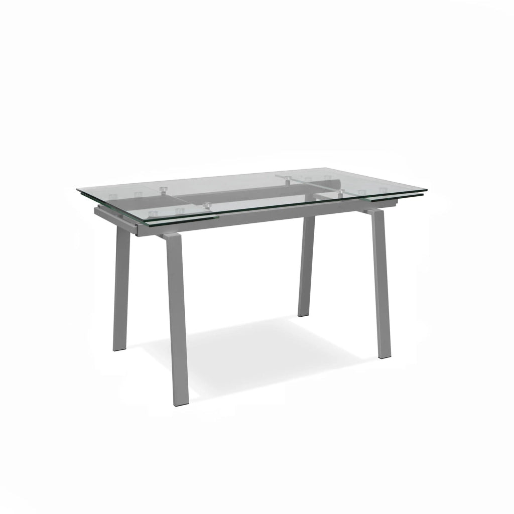 Tavolo Allungabile 140/200x80x76 cm in Vetro Temperato Tommy Trasparente