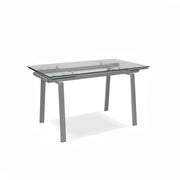 Tavolo Allungabile 140/200x80x76 cm in Vetro Temperato Tommy Trasparente