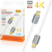 Trade Shop - Cavo Adattatore Video Da Mini Displayport A Mini Displayport 4k 1.8 Mt Hd3203 -