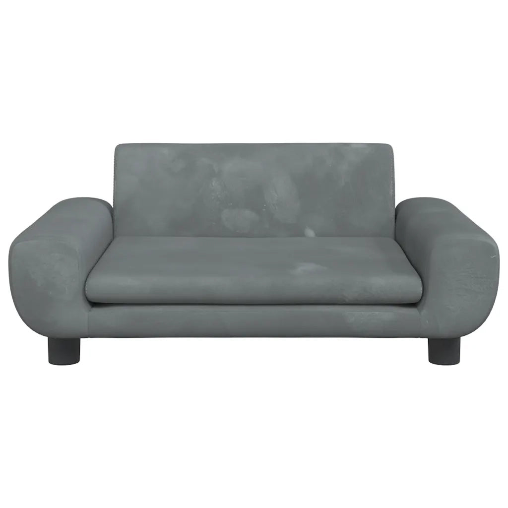 Lettino per Cani Grigio Scuro 70x45x33 cm in Velluto CFW3746931