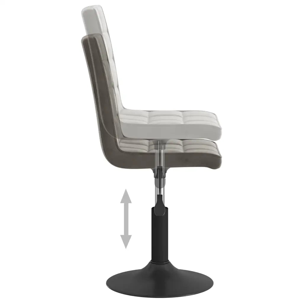 Sedie da Pranzo Girevoli 6 pz Grigio Scuro in Velluto 3089301