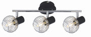 Plafoniera Candellux Oslo 93-61850 cromata nera 3xE14 metallo