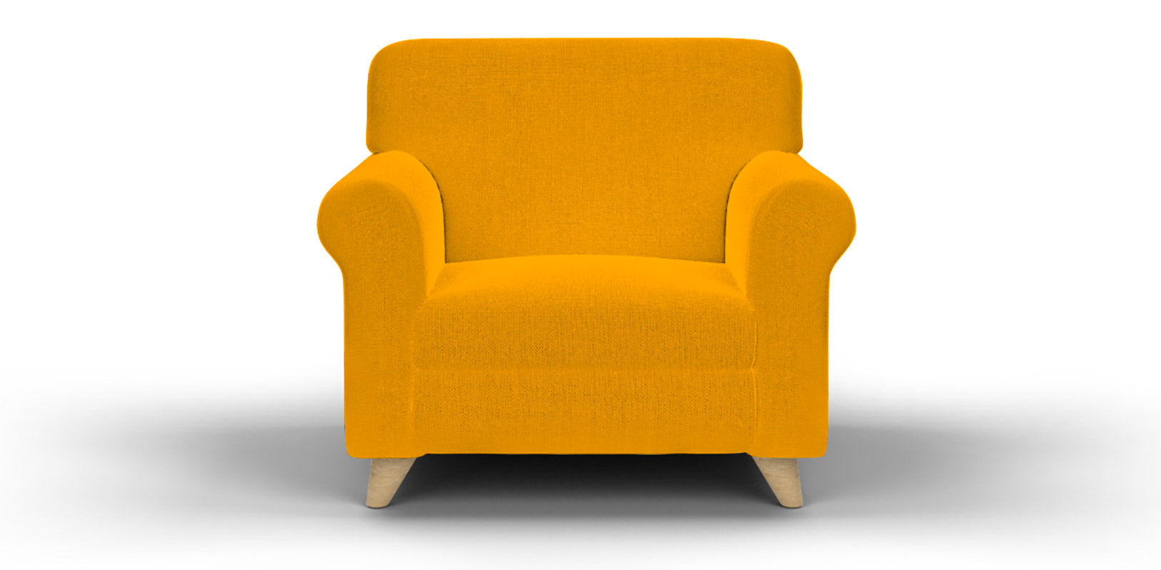 Copridivano Elasticizzato in Tessuto Giallo 1 Posto