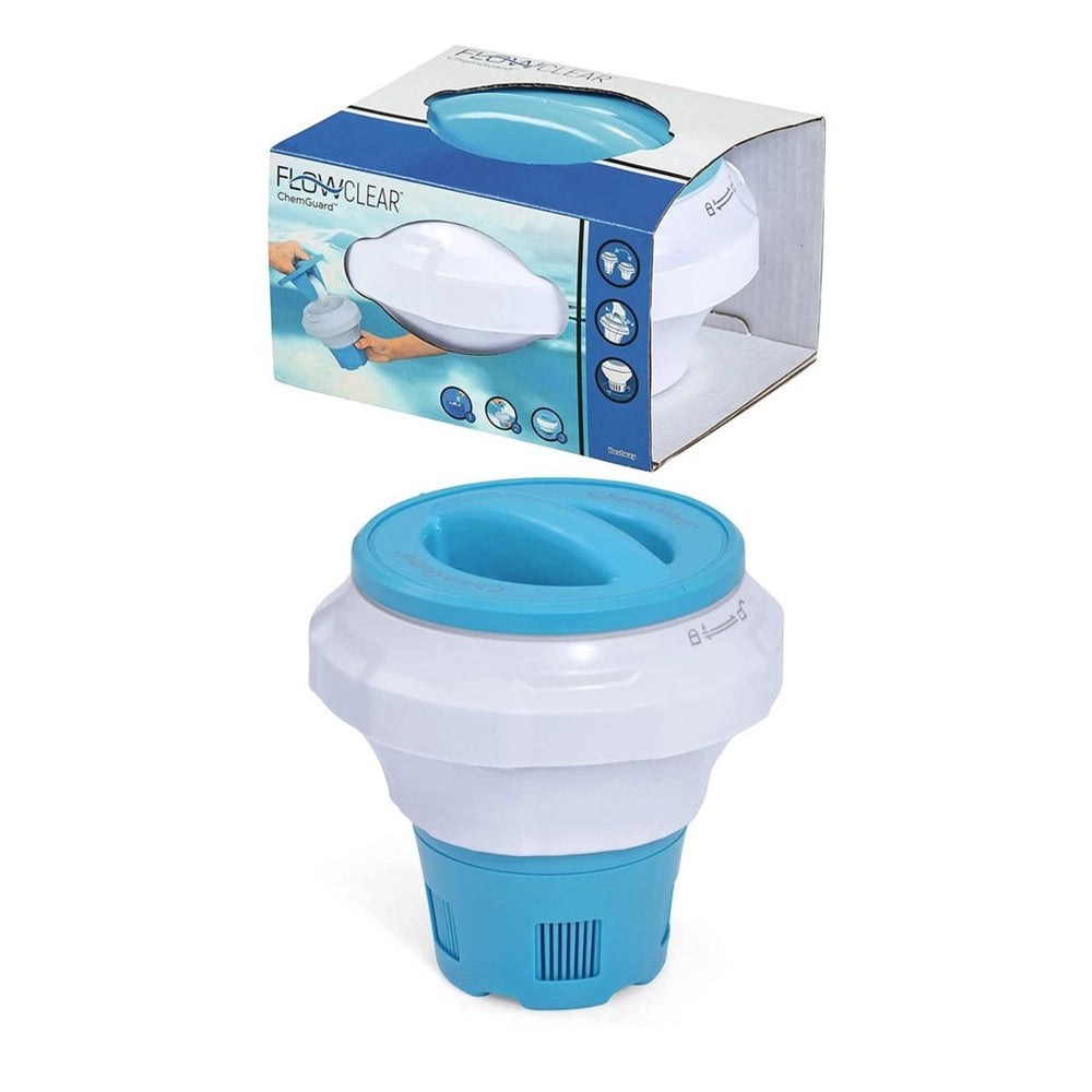 Trade Shop - Galleggiante Chimico Dosatore Cloro Pieghevole Guanto Protettivo Piscina 58668 -