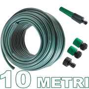 Trade Shop - Tubo Per Irrigazione Da Giardino Lungo 10 Metri Con Accessori Da 1/2" Verde -
