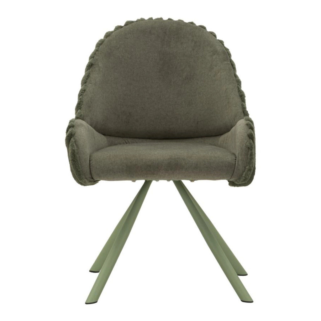 Set di 3 Pouf VKH886, Verde, Poliestere, 58x53x85 cm