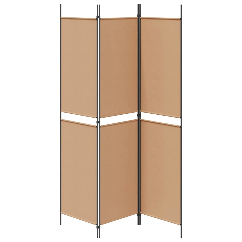 Divisorio Ambienti | Divider per stanze | Paravento a 3 pannelli Beige 150 x 200 cm Tessuto