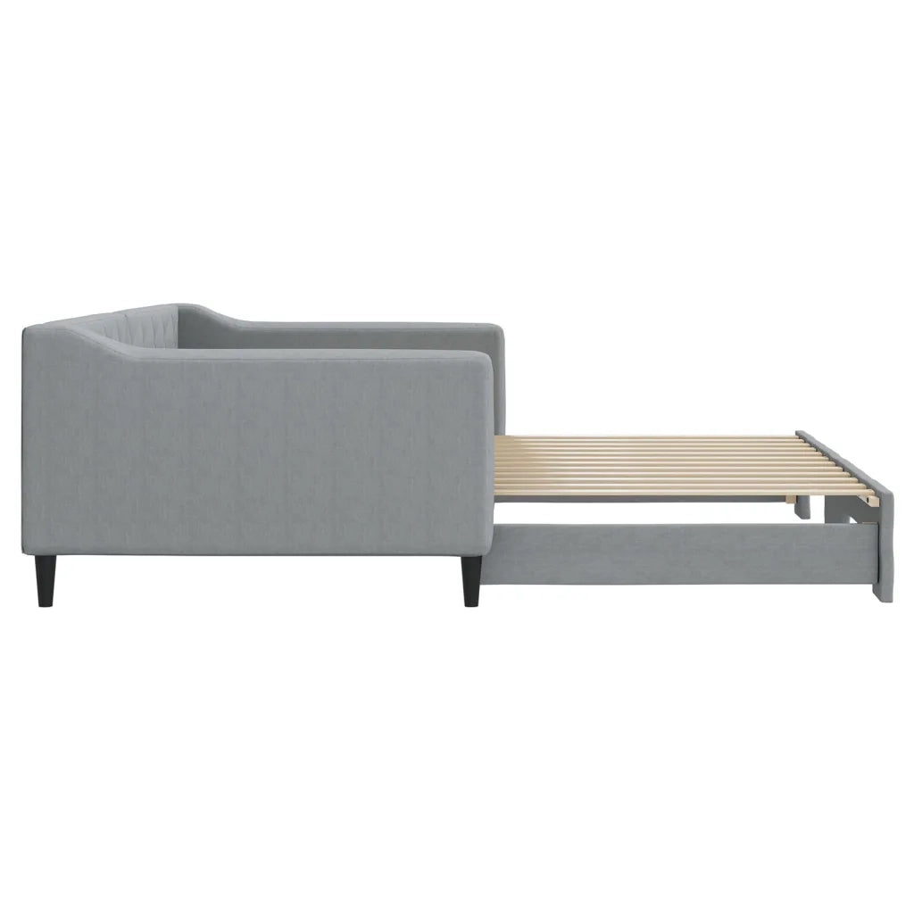 vidaXL Divano Letto con Letto Estraibile Grigio Chiaro 100x200 Tessuto