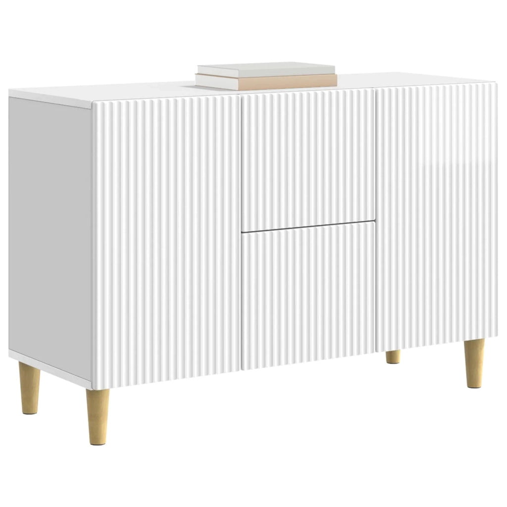 Credenza Bianco Lucido 89 x 34,5 x 60 cm Legno ingegnerizzato 894659