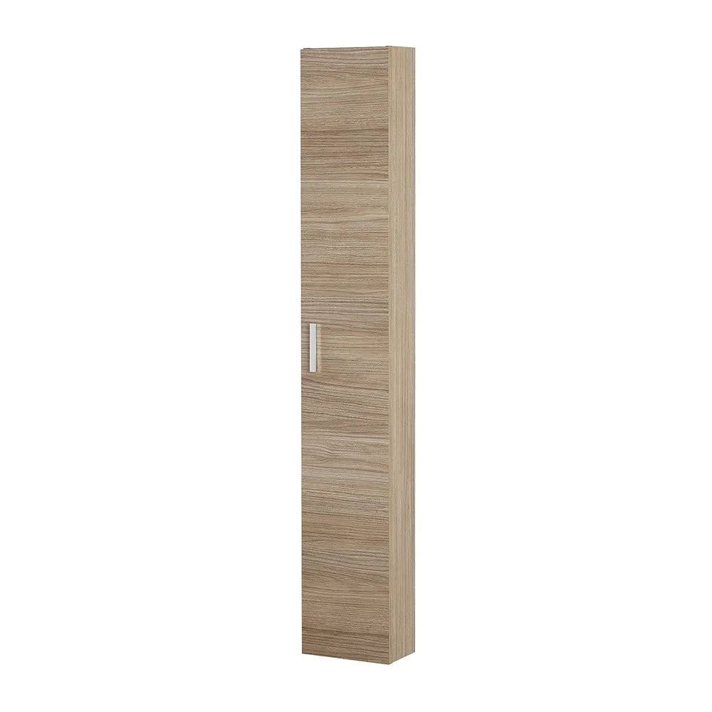 Pensile bagno sospeso 150 H rovere tropea con maniglia cromata  Martha