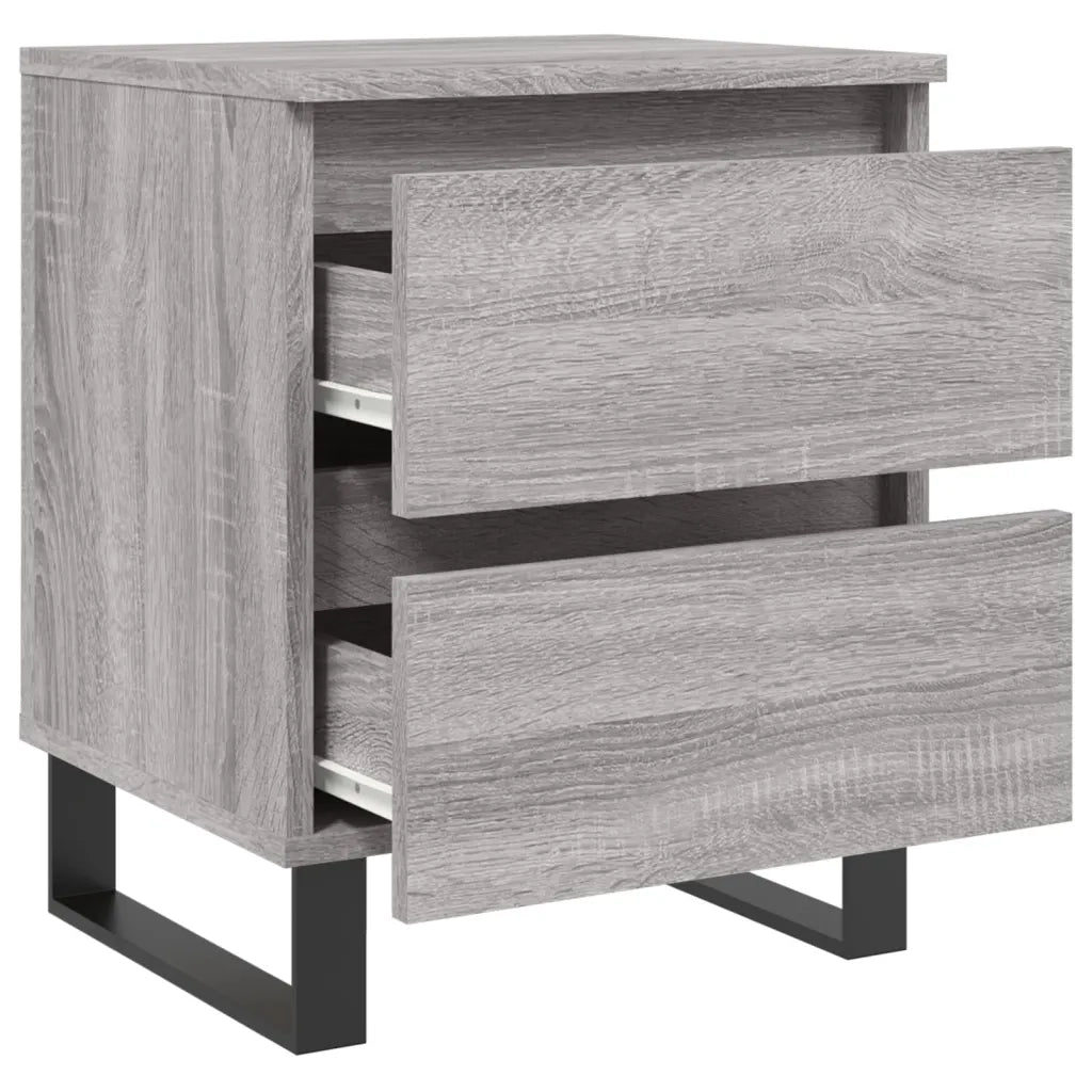 Comodino-Tavolino da notte Grigio Sonoma 40x35x50 cm in Legno Multistrato 890649