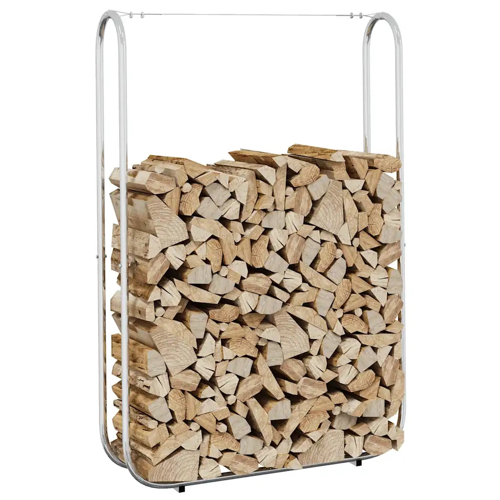 Rastrelliera per Legna 100x25x150 cm in Acciaio Zincato 4100703
