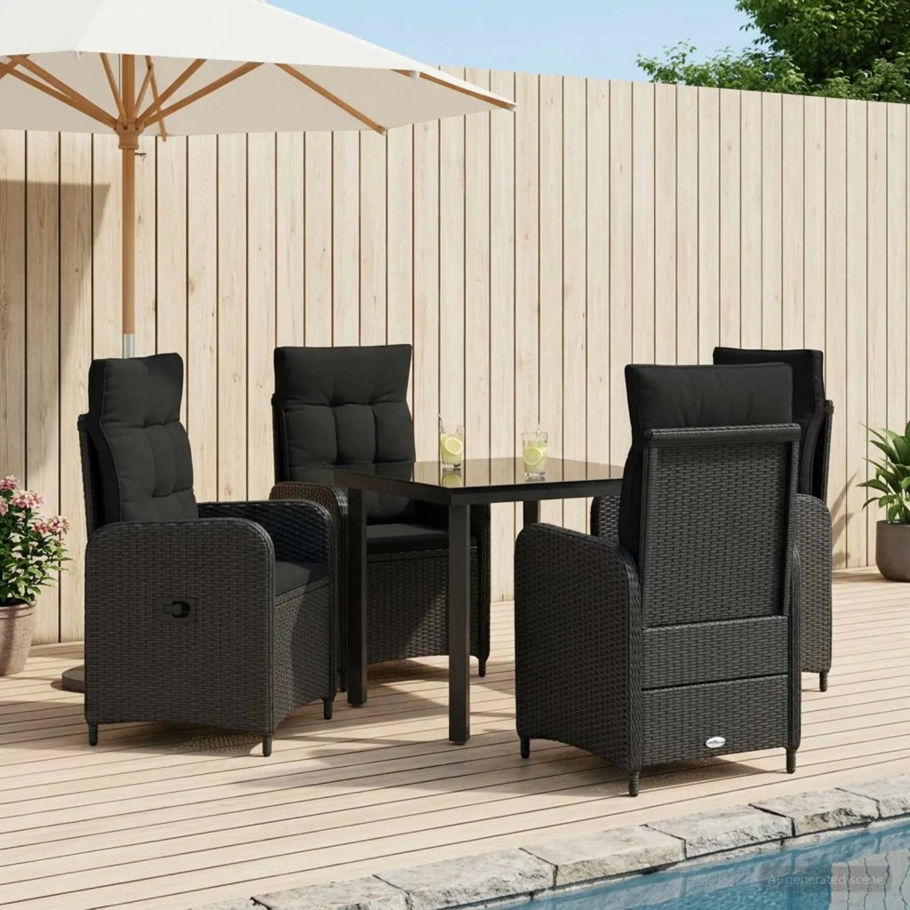 Set Tavolo da Salotto 5 pz Nero 3422473