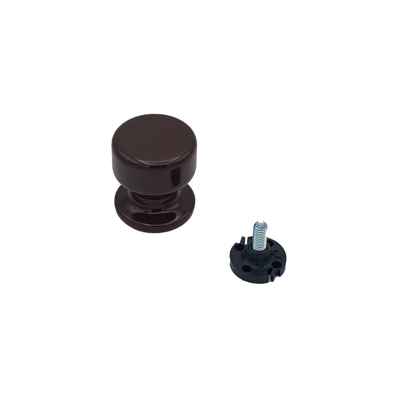 Pomolo fisso per porta SAGUATTI 875/50UB in alluminio marrone lucido